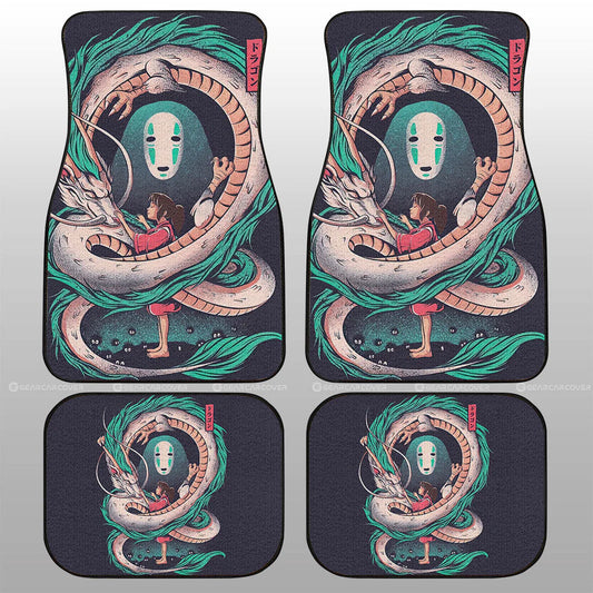 SGhibli Car Mats SGhibli Chihiro Dragon Kohaku And No Face Car Floor Mats Colorful