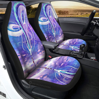 SGhibli Car Seat Covers Chihiro Reaches For Kohaku Seat Covers Purple