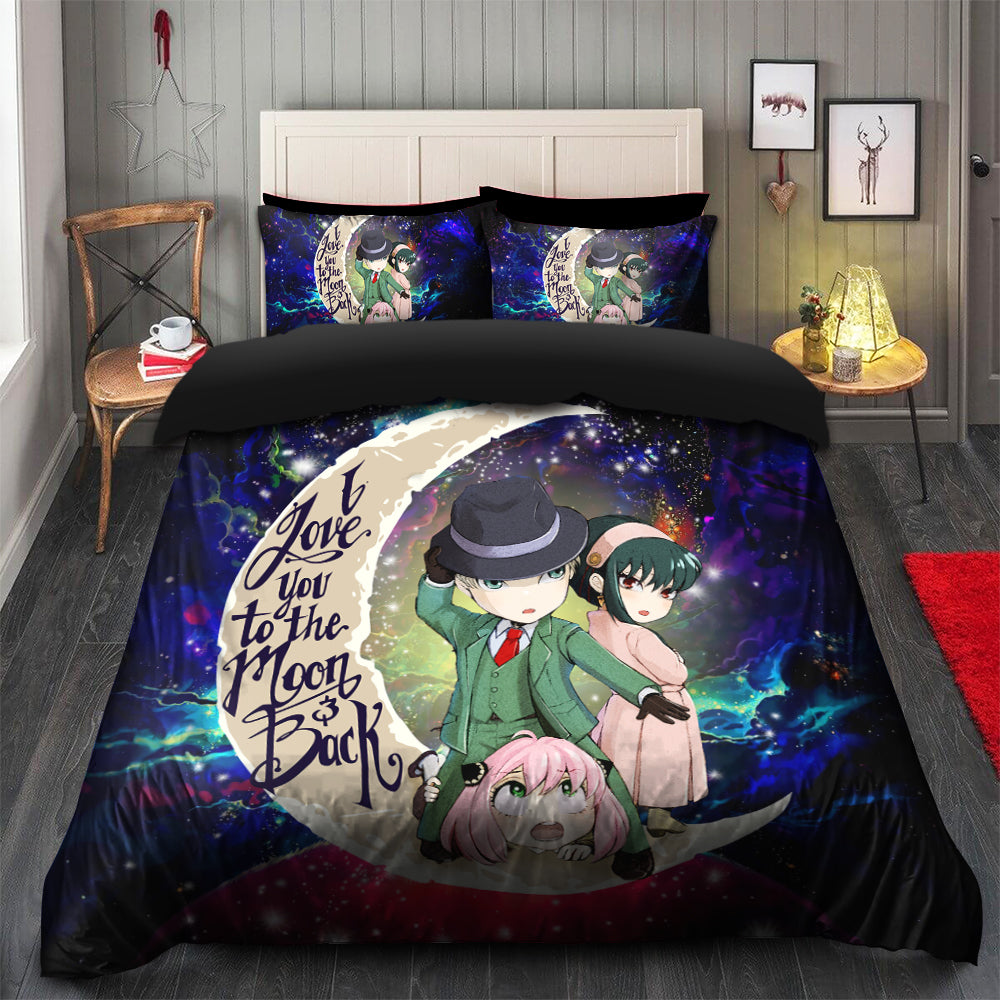 Spy X Family Love You To The Moon Galaxy Bedding Set