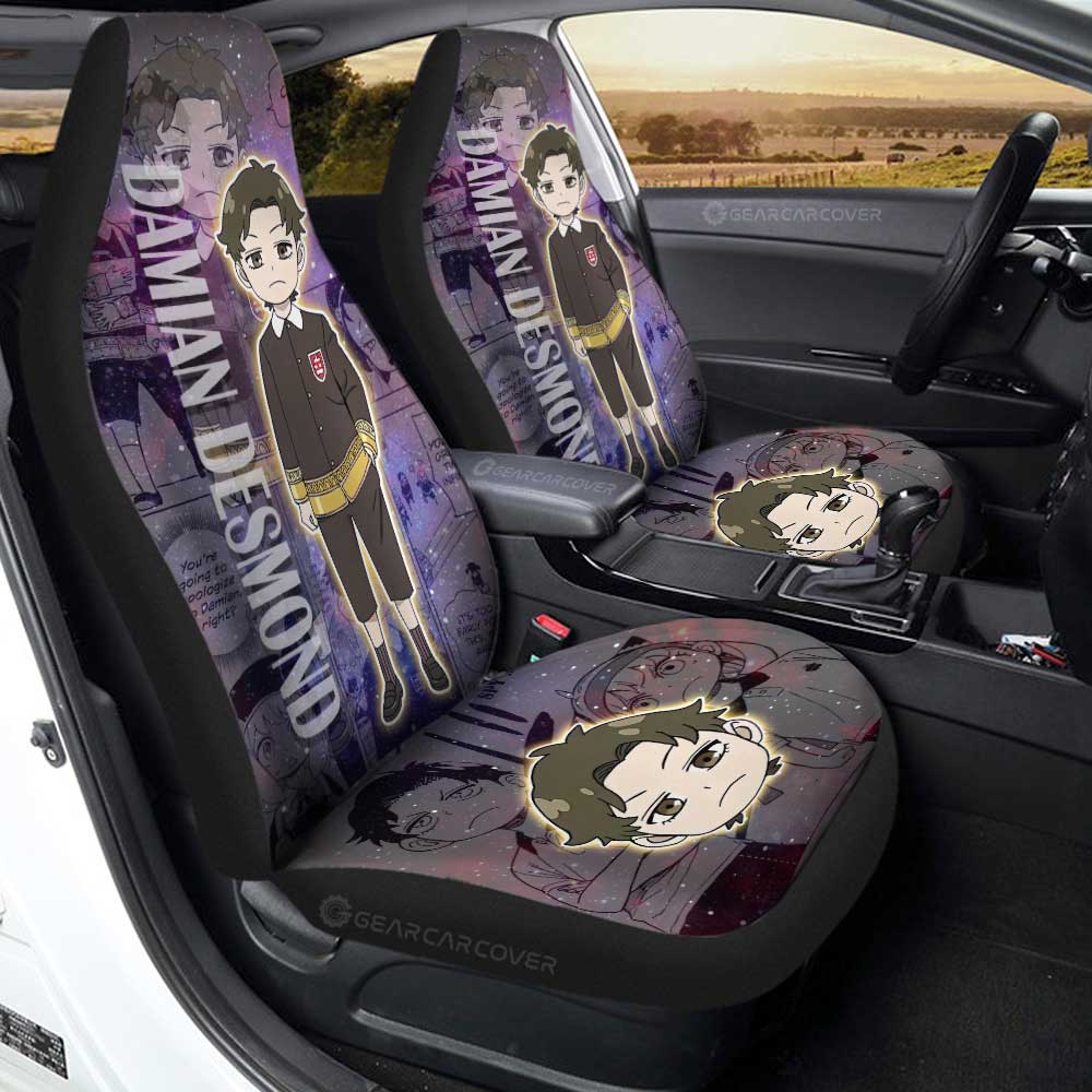 Spy X Family Car Seat Covers Spy X Family Manga Damian Desmond Galaxy Style Seat Covers Purple Gray