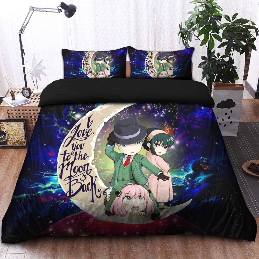 SpyxFamily Bedding Set Forger Family Love You To The Moon Duvet Covers Colorful Unique Gift