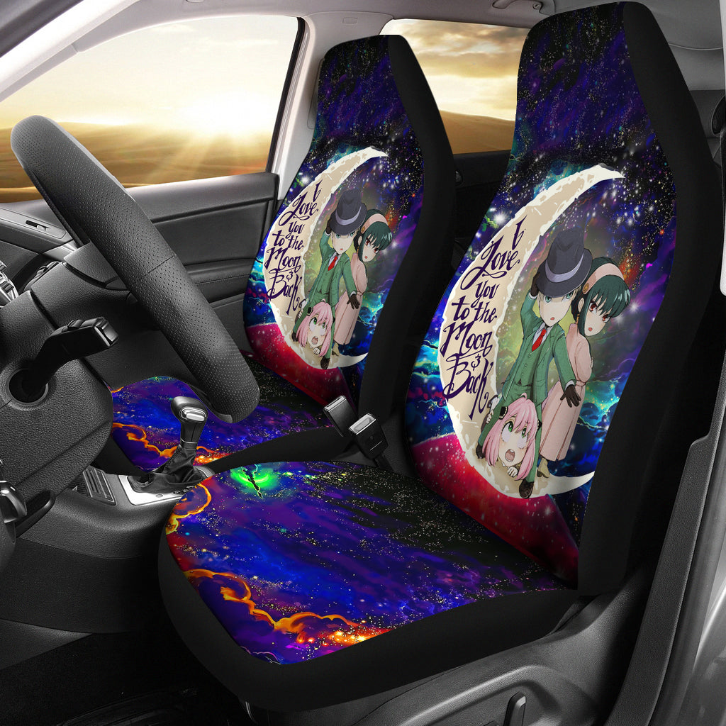 Spy X Family Car Seat Covers Spy X Family Love You To The Moon Seat Covers Colorful