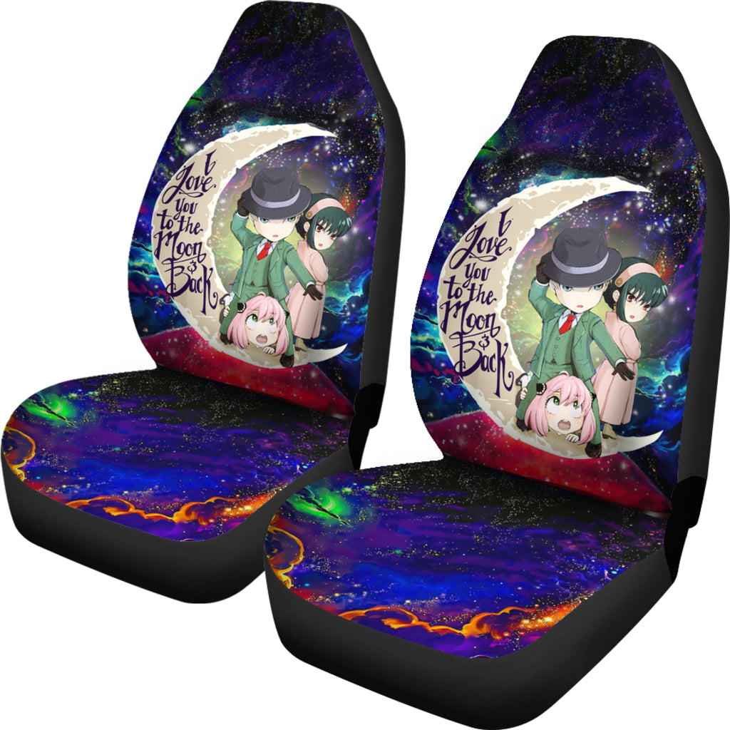 Spy X Family Car Seat Covers Spy X Family Love You To The Moon Seat Covers Colorful