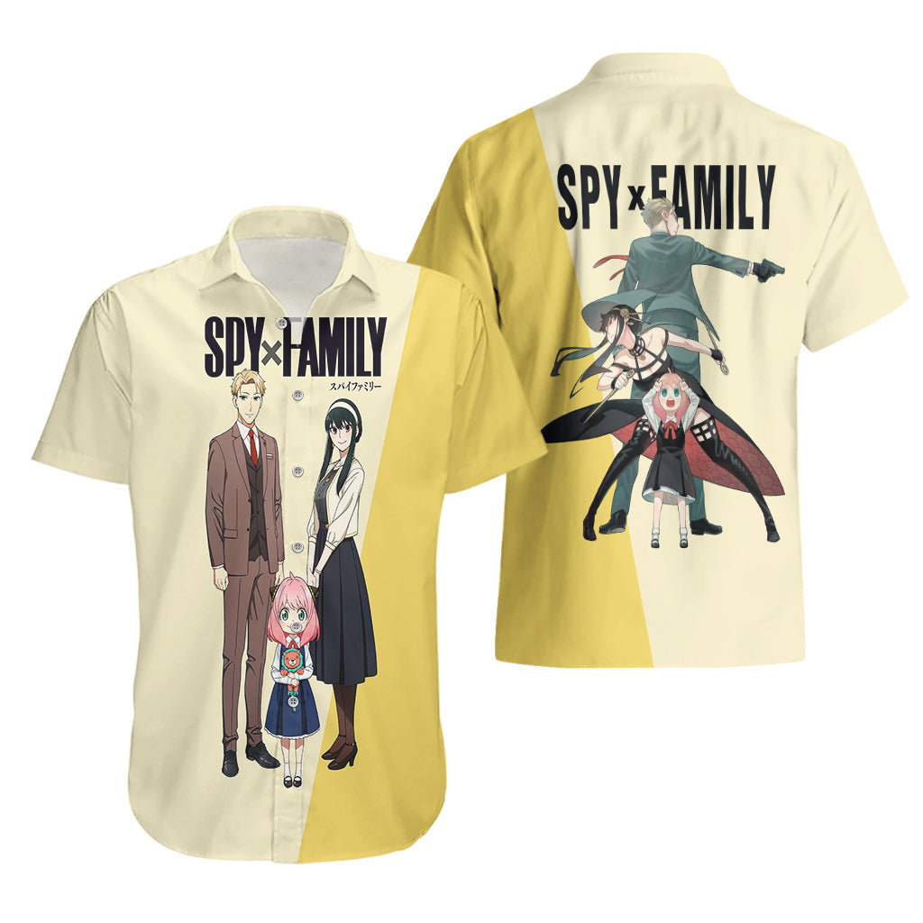 Spyxfamily Hawaii Shirt Forger Family In Action Hawaiian Shirt Yellow Unisex