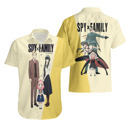 Spyxfamily Hawaii Shirt Forger Family In Action Hawaiian Shirt Yellow Unisex