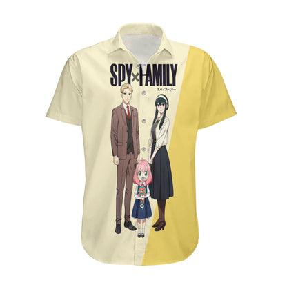 Spyxfamily Hawaii Shirt Forger Family In Action Hawaiian Shirt Yellow Unisex