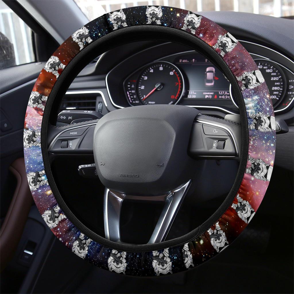 SW Steering Wheel Cover SW Chibi Stormtrooper In Galaxy Driving Wheel Cover Colorful