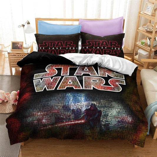 SW Bedding Set SW Pattern The Last Jedi Duvet Covers Black Red Unique Gift