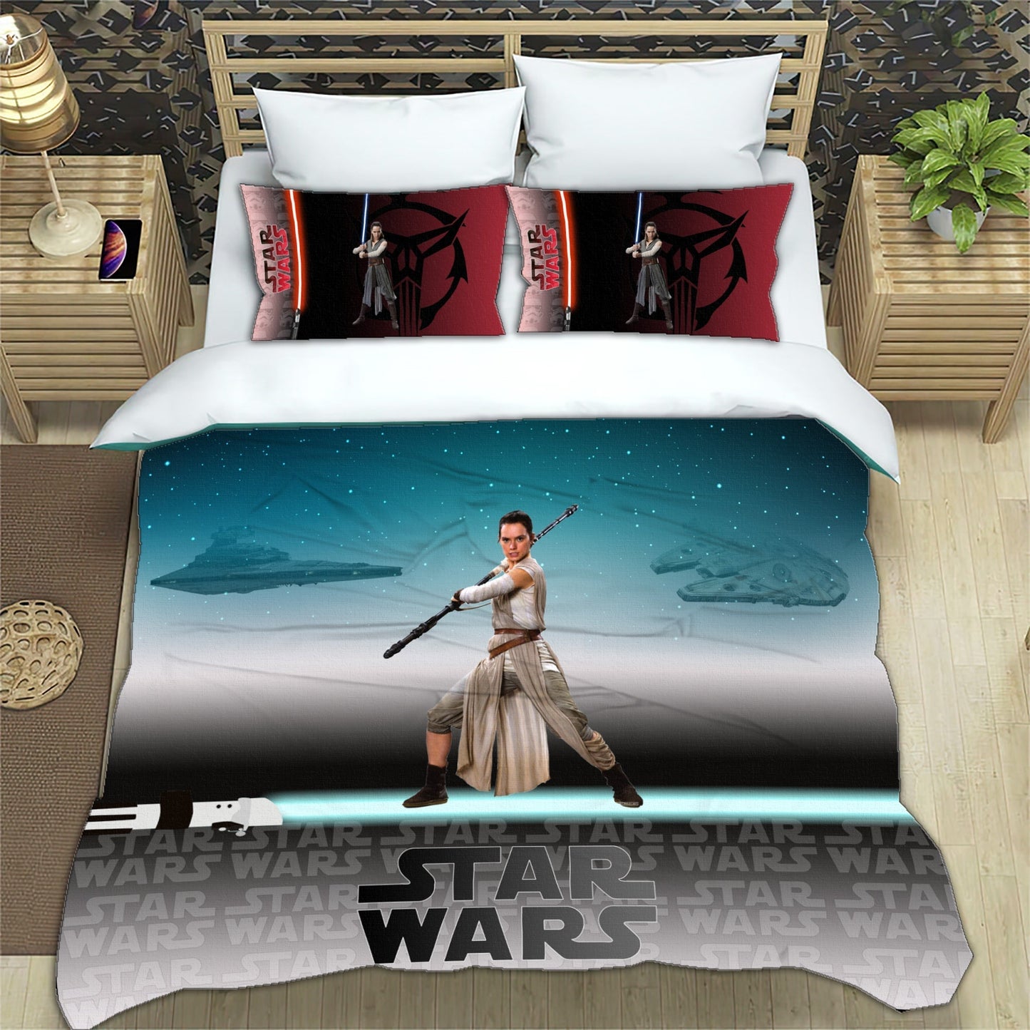 SW Bedding Set SW Pattern Rey Graphic Duvet Covers Colorful Unique Gift