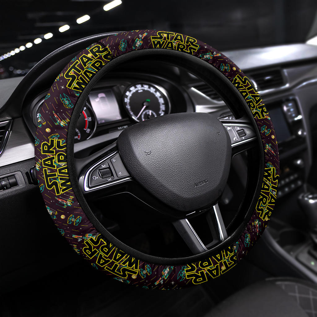 SW Steering Wheel Cover SW Name Spaceship Neon Light Driving Wheel Cover Colorful