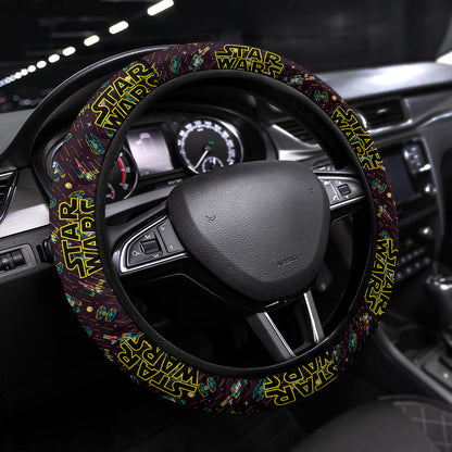 SW Steering Wheel Cover SW Name Spaceship Neon Light Driving Wheel Cover Colorful