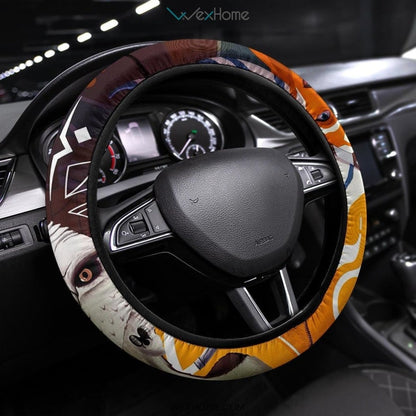 SW Steering Wheel Cover SW Ahsoka Tona Owl In Glass Driving Wheel Cover Colorful