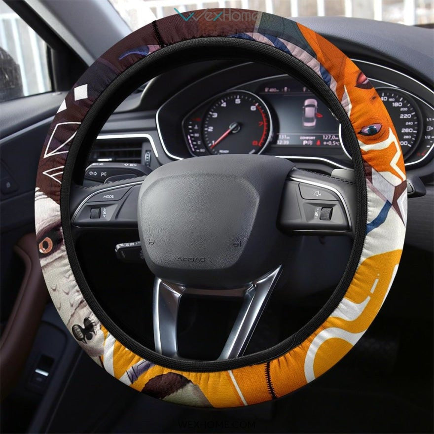 SW Steering Wheel Cover SW Ahsoka Tona Owl In Glass Driving Wheel Cover Colorful