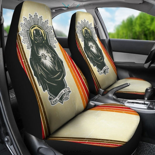 SW Car Seat Covers Darth Vader Buddha Save Us All Seat Covers Black