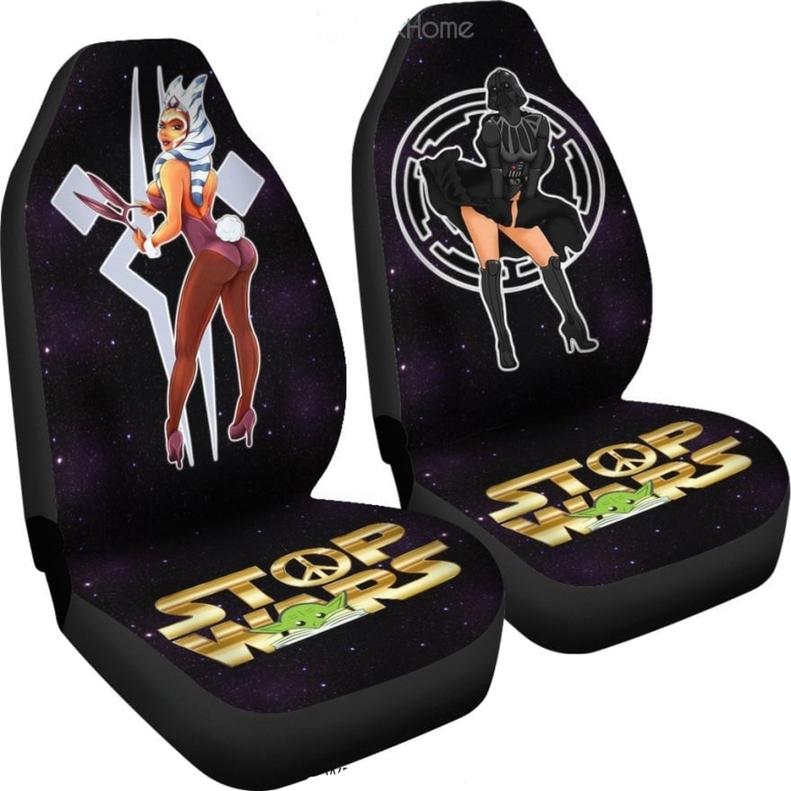 SW Car Seat Covers Darth Vader Vs Ahsoka Tona Sexy Seat Covers Black