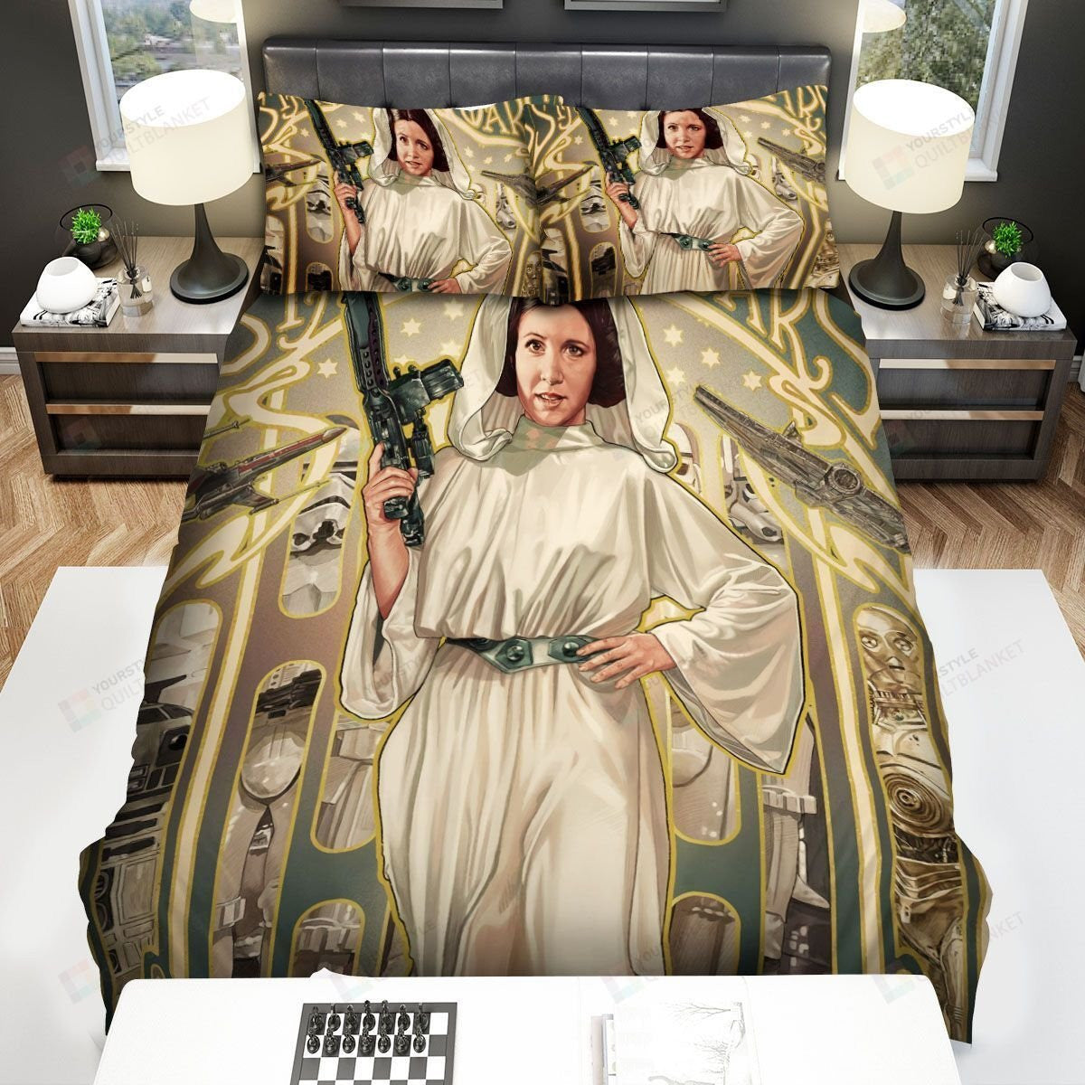 SW Bedding Set SW Princess Leia In The White Gown Duvet Covers White Unique Gift