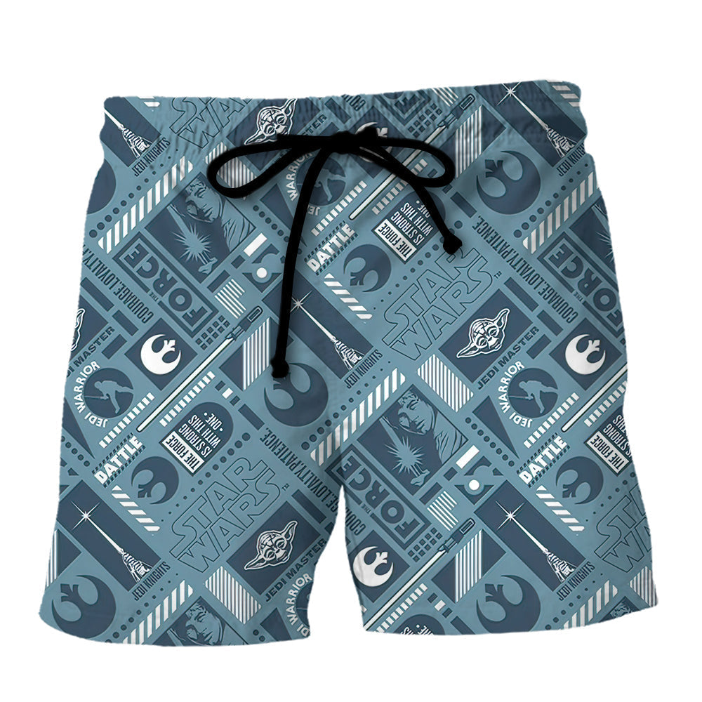 SW Shorts The Force Is Strong With This One Beach Shorts Blue