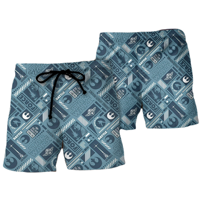 SW Shorts The Force Is Strong With This One Beach Shorts Blue