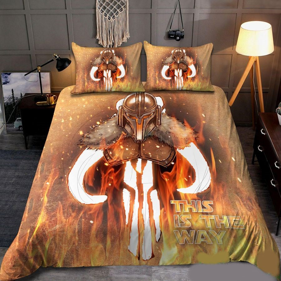 SW Bedding Set SW This Is The Way Fire Duvet Covers Orange Unique Gift