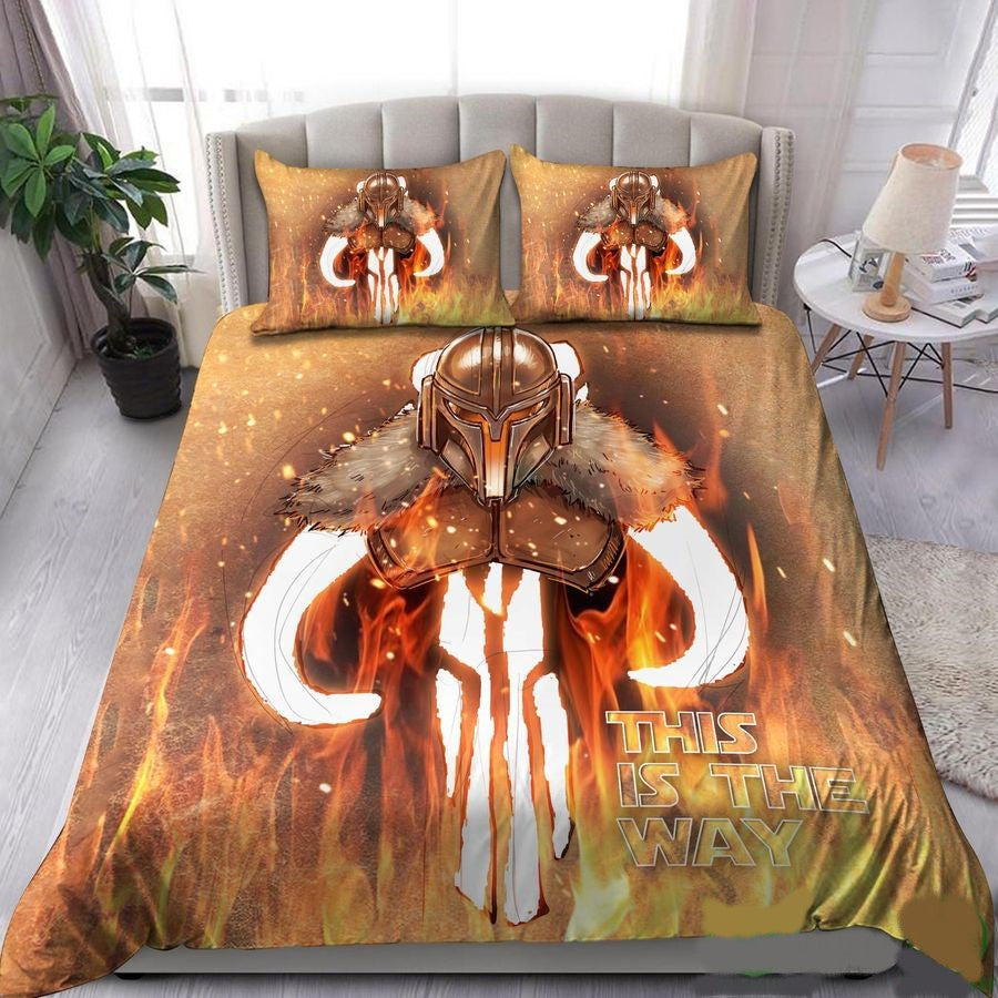 SW Bedding Set SW This Is The Way Fire Duvet Covers Orange Unique Gift