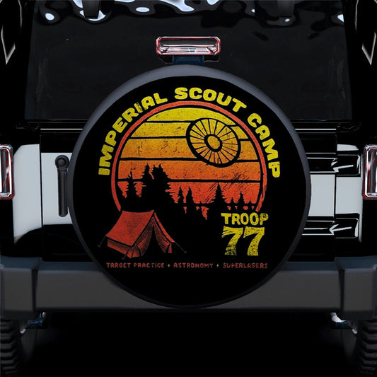 SW Spare Tire Cover Imperial Scout Camp Troop 77 Tire Covers Black Red