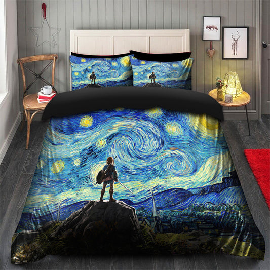 The Legend Of Zelda Bedding Set Starry Night The Legend Of Zelda Duvet Covers Blue Unique Gift