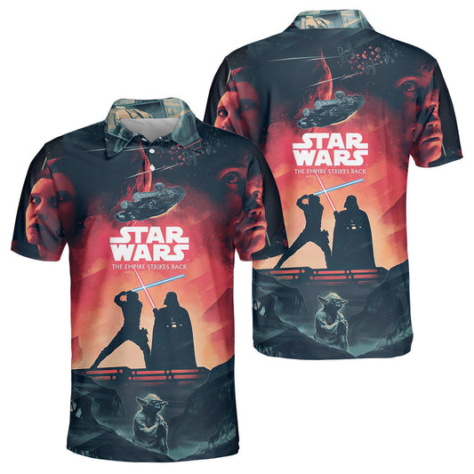 SW Polo Shirt SW The Empire Strikes Back Polo Tees Black Red