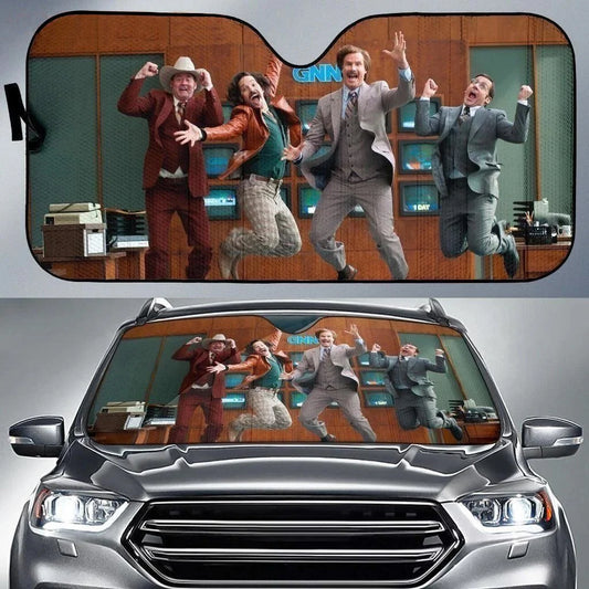 Step Brothers Car Sun Shade Step Brothers Characters Jumping Winshield Sun Shade Brown