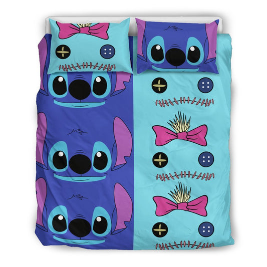 Stitch Bedding Set DN Stitch And Scrump Pattern Duvet Covers Blue Unique Gift