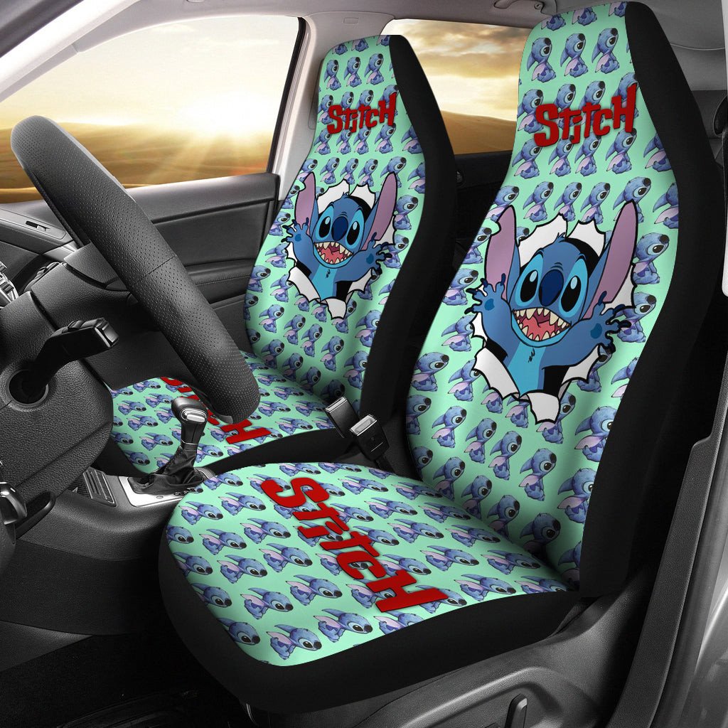 Stitch Car Seat Covers Stitch Tears Off The Layer Seat Covers Blue