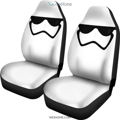 SW Car Seat Covers SW Stormtrooper Army Graphic Seat Covers Black White