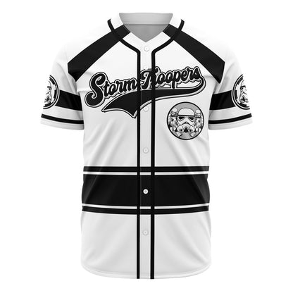 SW Baseball Jersey Stormtroopers Trooper SW Jersey Shirt Black White Unisex Adult New Release