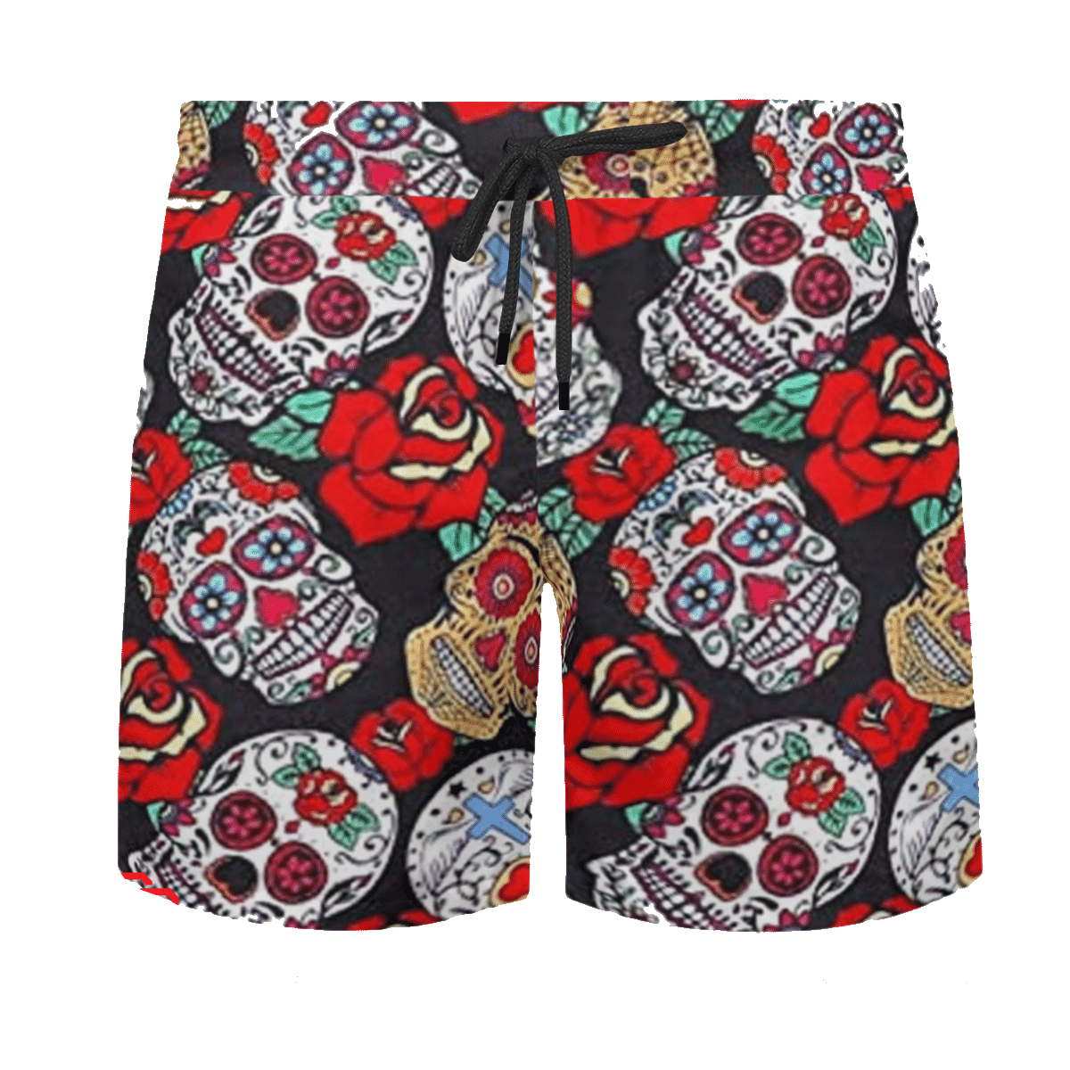 Skull Shorts Different Art Style Sugar Skull Beach Shorts Colorful