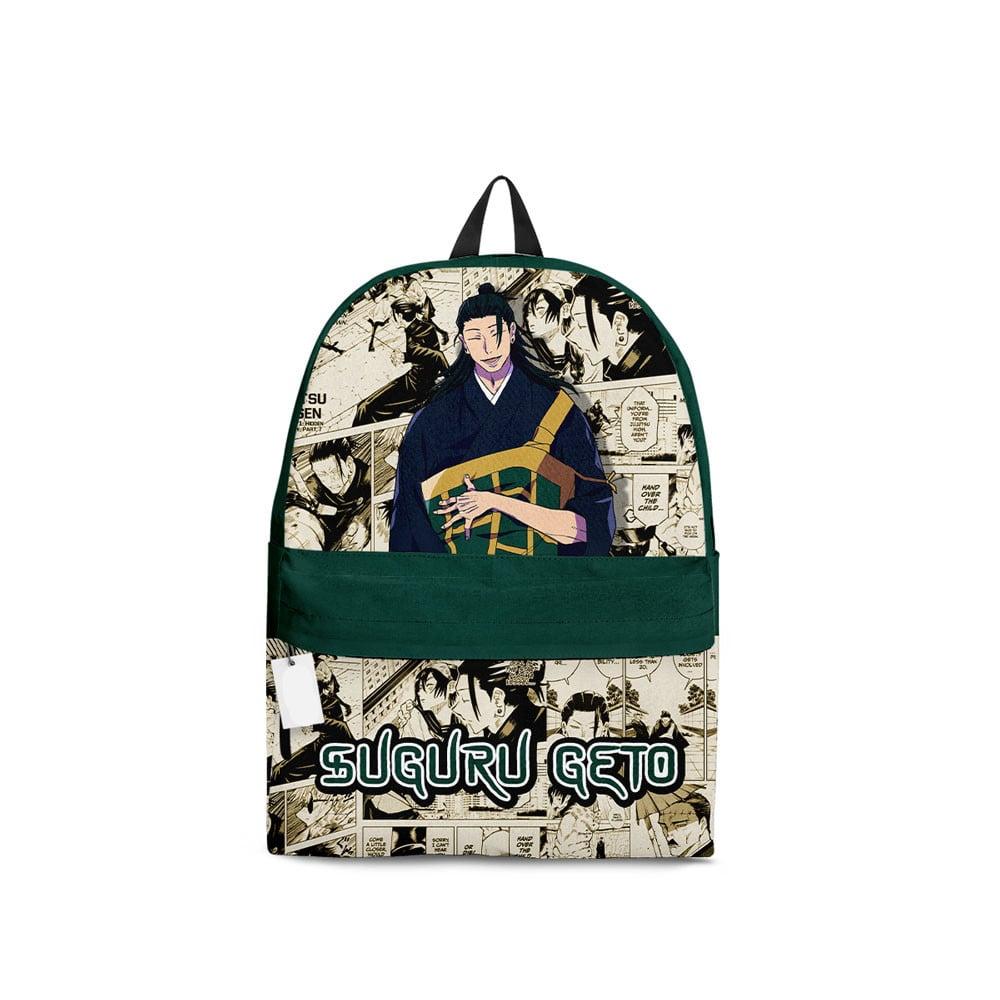 Jujutsu Kaisen Backpack Suguru Geto Graphic Symbol Manga Pattern Backpacks Green