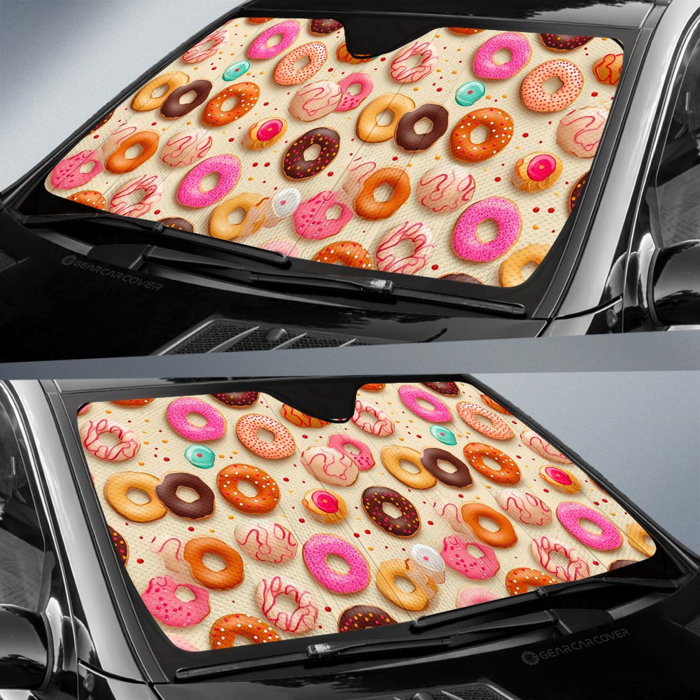 Summer Donuts Car Sunshade Custom Girly Pattern Car Accessories
