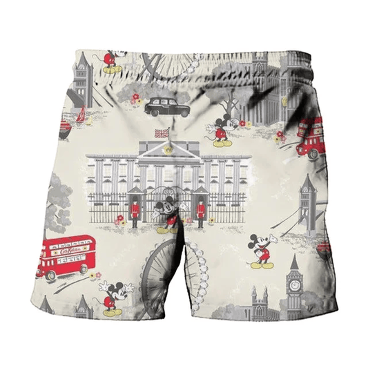 MM Shorts MM In London Pattern Beach Shorts Gray