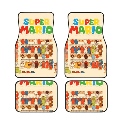 Mario Car Mats Mario Game Character Closet Graphic Car Floor Mats Colorful