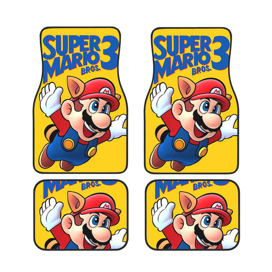 Mario Car Mats Mario Racoon Super Mario Bros 3 Car Floor Mats Yellow