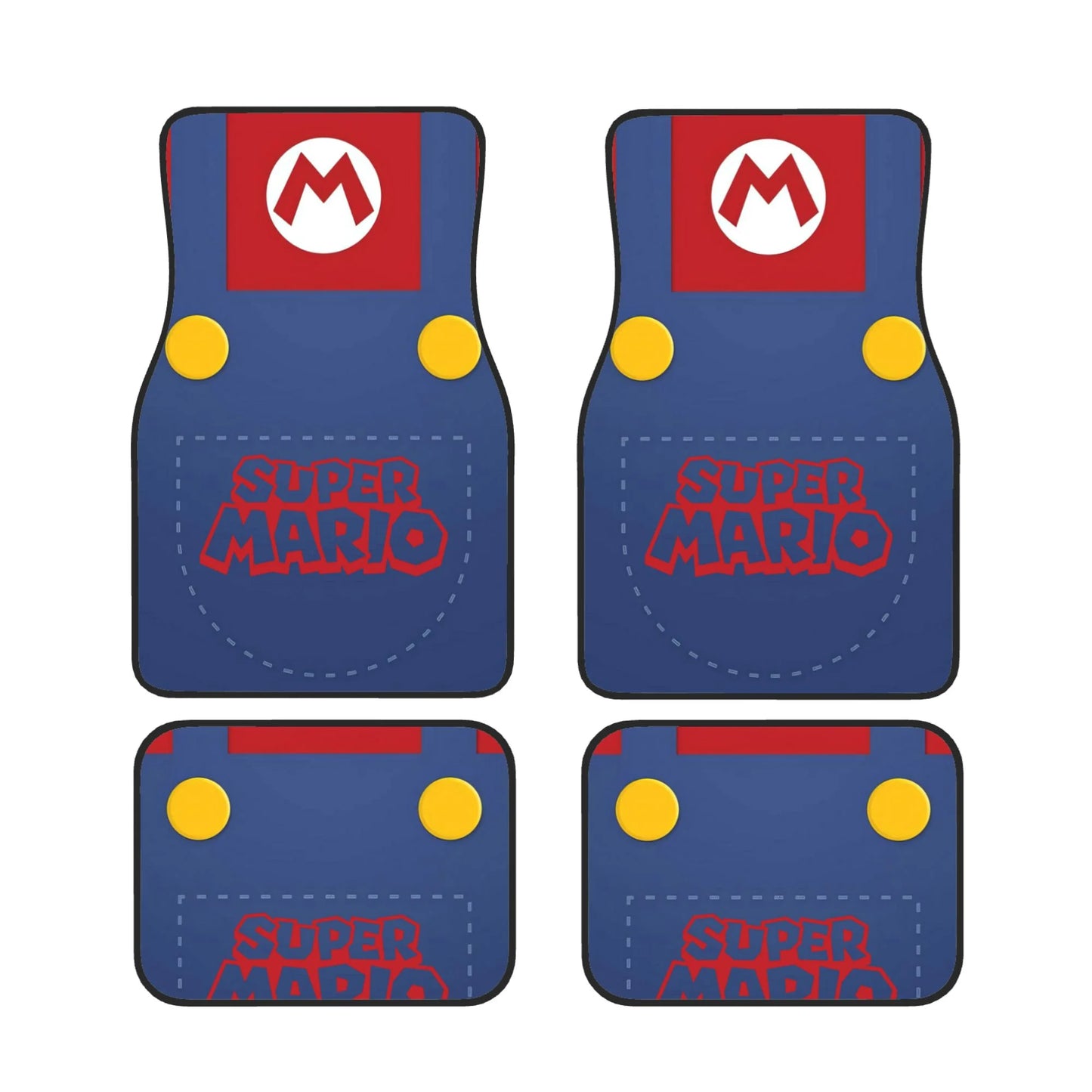 Mario Car Mats Super Mario Clothes Costume Detail Car Floor Mats Blue Red