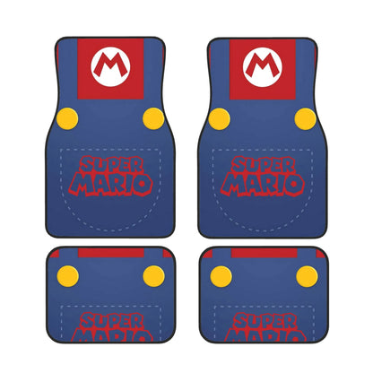 Mario Car Mats Super Mario Clothes Costume Detail Car Floor Mats Blue Red