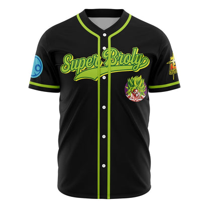 Dragon Ball Baseball Jersey Super Broly Dragon Ball Jersey Shirt Green Black Unisex Adult New Release