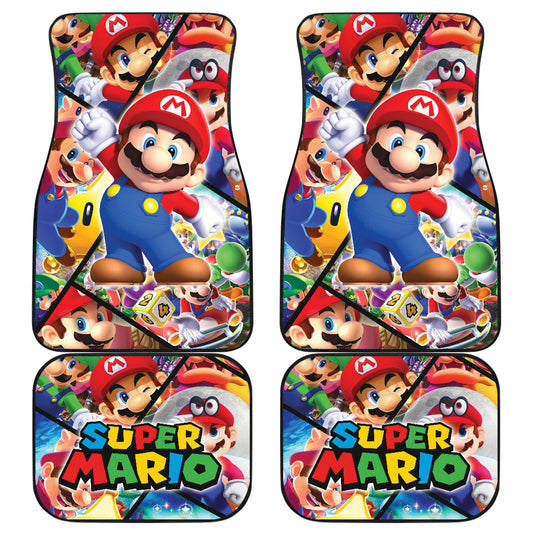 Mario Car Mats Super Mario All The Moments Graphic Car Floor Mats Colorful