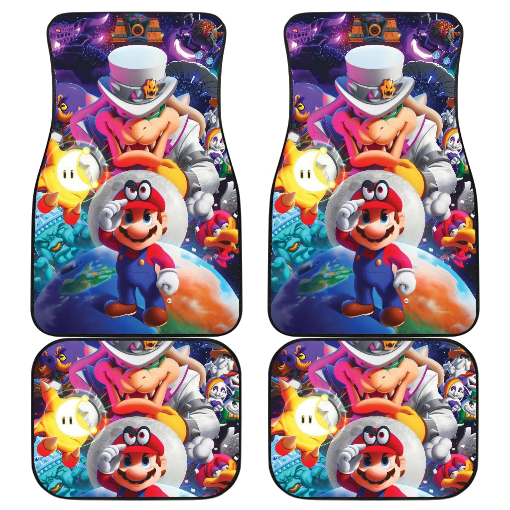 Mario Car Mats Bowser In Wedding Suit Fights Mario Car Floor Mats Colorful