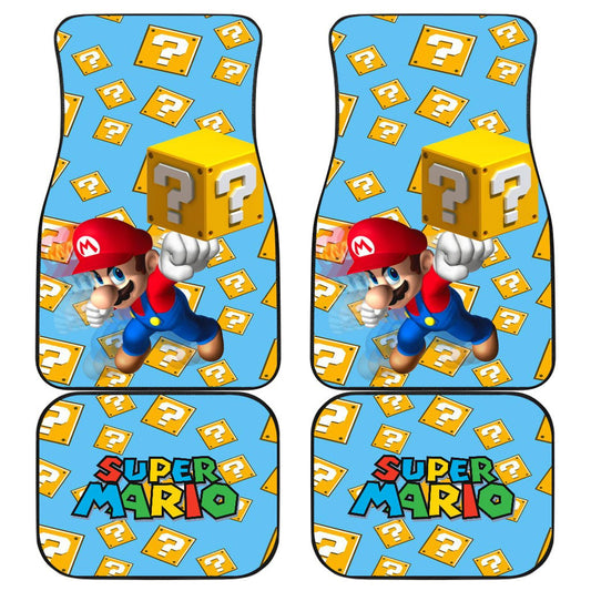 Mario Car Mats Super Mario Got The Question Box Car Floor Mats Colorful