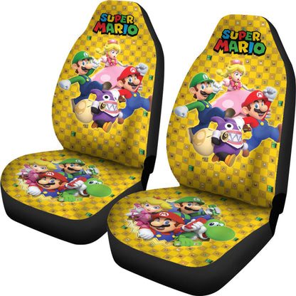 Mario Car Seat Covers Mario Luigi Peach Princess Graphic Seat Covers Yellow