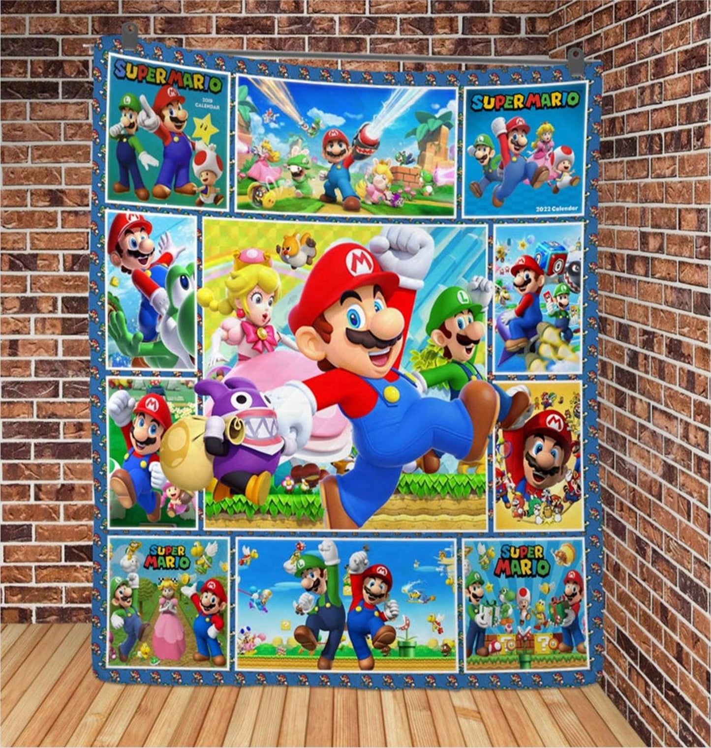 Mario Blanket Luigi Mario Princess Peach Characters Blanket Colorful