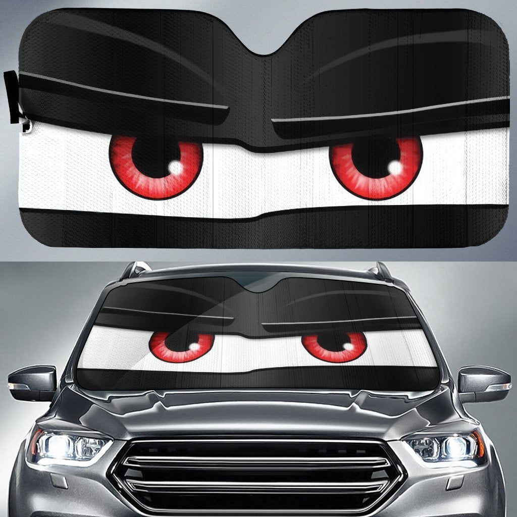 Suspicious Car Eyes Sun Shade Custom Funny Car Accessories