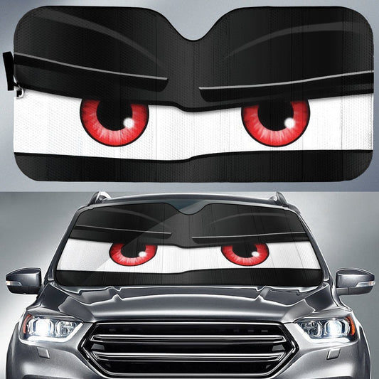 Suspicious Car Eyes Sun Shade Custom Funny Car Accessories
