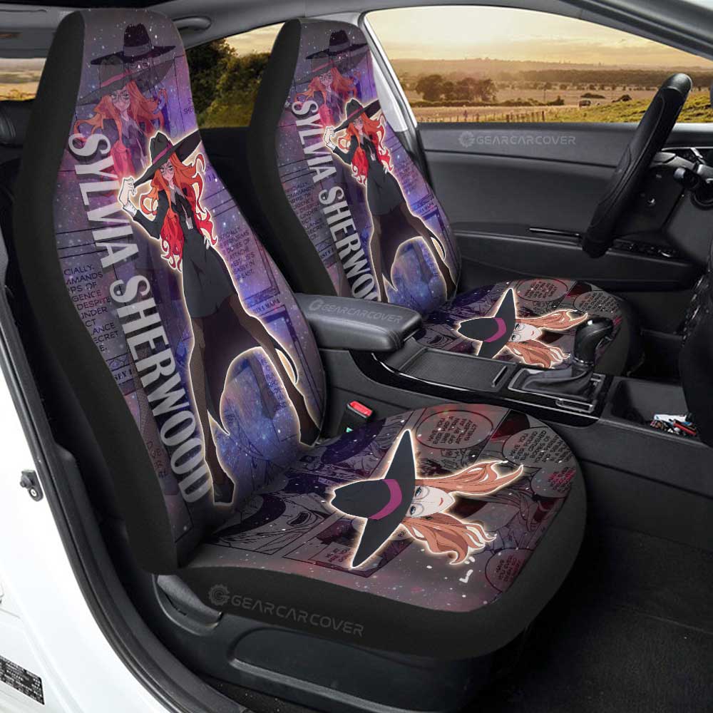 Spy X Family Car Seat Covers Spy X Family Manga Sylvia Sherwood Galaxy Style Seat Covers Purple Gray