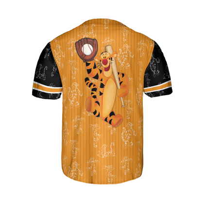 Winnie The Pooh Baseball Jersey Tigger Playing Football Winnie The Pooh Jersey Shirt Orange Unisex Adult